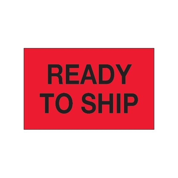 Bsc Preferred 1 1/4 x 2'' - ''Ready To Ship'' Fluorescent Red Labels BUY00016264 - main